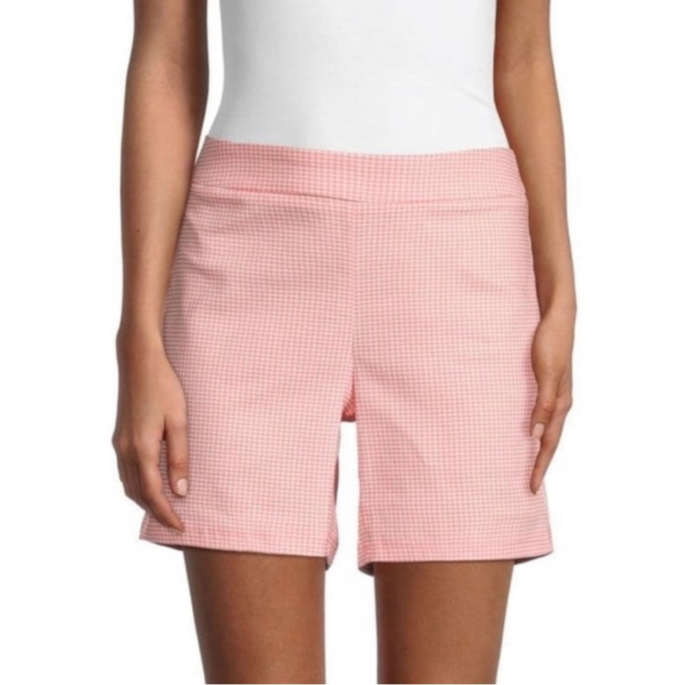 Nanette Lepore 🆕 Pink Bermuda Shorts Tailored Design at Mid Thigh. Size Large.